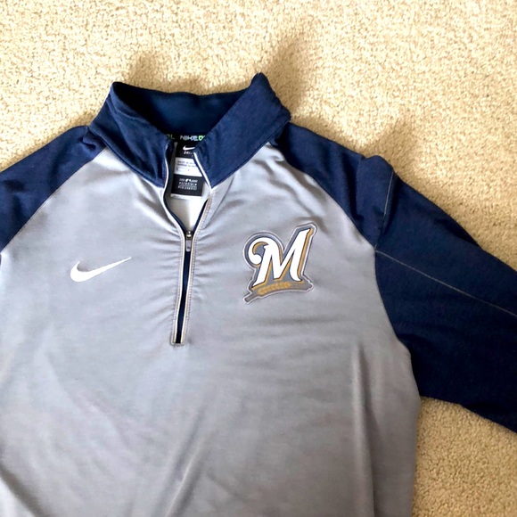 Nike MLB Other - Nike Milwaukee Brewers Dry Fit 3/4 Zip